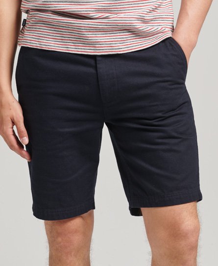 Superdry Men's Vintage Officer Chino-Shorts Marineblau - Größe: 28 von Superdry