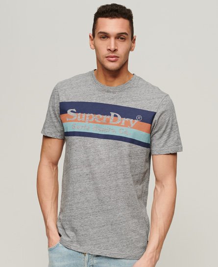 Superdry Men's Vintage Venue T-Shirt Grau - Größe: S von Superdry