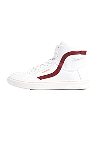 Superdry Mens Basket Lux Trainer Sneaker, White/Oxblood,43 EU von Superdry