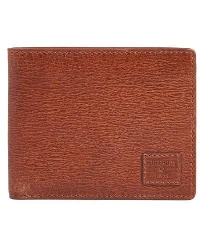 Superdry Mens Benson Boxed BI FOLD Wallet Travel Accessory-Billfold, Dark Tan, OS von Superdry