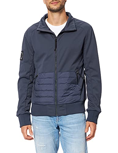 Superdry Mens Bonded Soft Shell Jacket, Eclipse Navy, M von Superdry