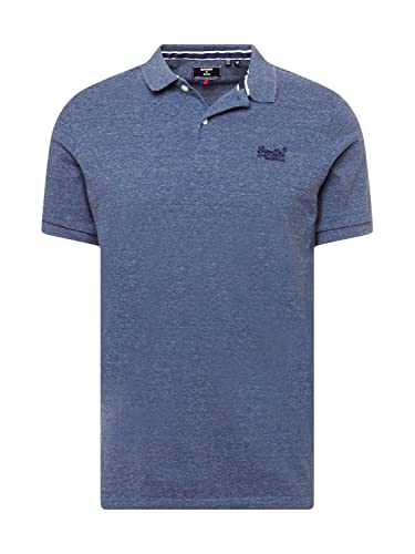 Superdry Mens Classic Pique Polo Polohemd, Navy Marl, Small von Superdry