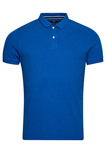 Superdry Mens Classic Pique Polo Polohemd, Varsity Blue Marl, Small von Superdry