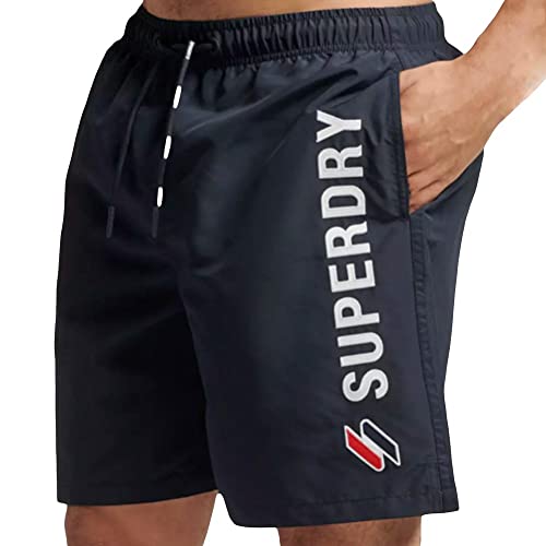 Superdry Mens Code APPLQUE 19INCH W2-Swim Shorts, Deep Navy, Small von Superdry