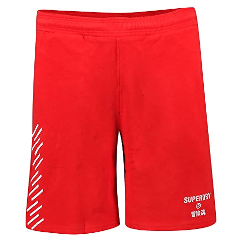 Superdry Mens Code CORE Sport Shorts, Risk Red, Medium von Superdry