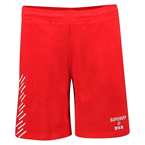 Superdry Mens Code CORE Sport Shorts, Risk Red, XX-Large von Superdry