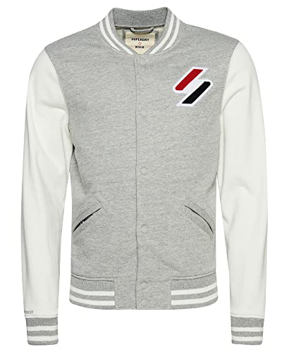 Superdry Mens Code Che Walk Out JKT Jacket, Grey Slub Grindle, XL von Superdry