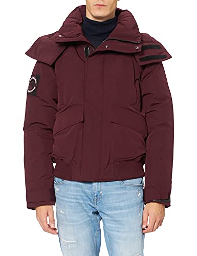Superdry Mens Code Everest Bomber Jacket, Port, M von Superdry
