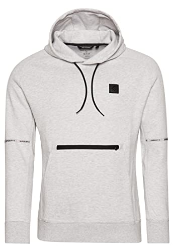 Superdry Mens Code TECH Hood Kapuzenpullover, Cadet Grey Marl, 2XL von Superdry