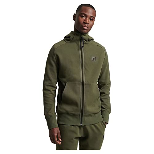 Superdry Mens Code TECH Hood Kapuzenpullover, Dark Moss, L von Superdry