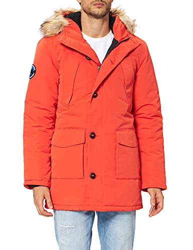 Superdry Mens Everest Parka, Bold Orange, L von Superdry