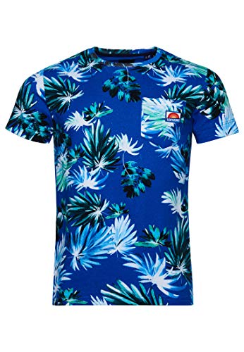 Superdry Mens M1011032A T-Shirt, Brush Palm Blue, S von Superdry
