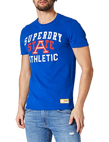 Superdry Mens M1011197A T-Shirt, Mazarine Blue, M von Superdry