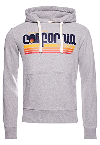 Superdry Mens M2011028A CALI SURF Graphic Overhead UB, Grey Marl, M von Superdry