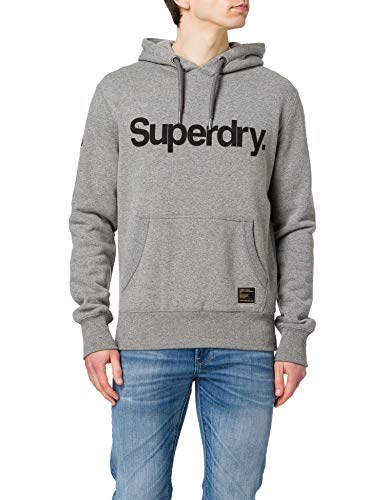 Superdry Mens Military Graphic Hood Hooded Sweatshirt, Grey Grit, M von Superdry