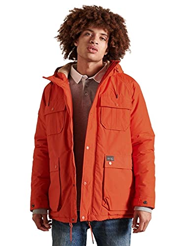 Superdry Mens Mountain Padded Parka, Deep Orange, M von Superdry