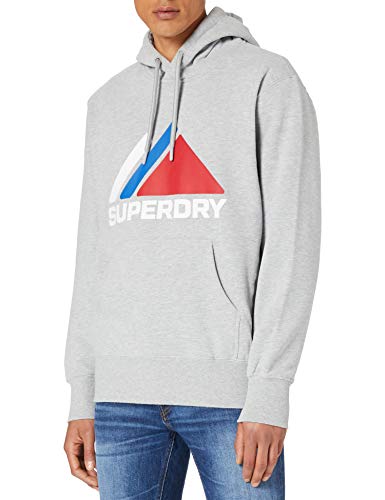 Superdry Mens Mountain Sport Hood Hooded Sweatshirt, Grey Marl, L von Superdry