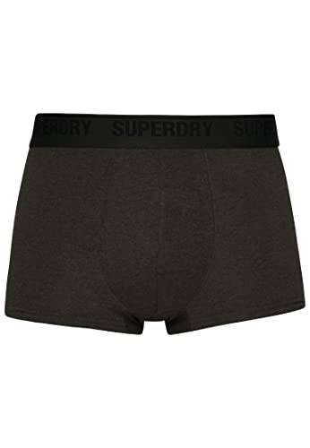 Superdry Mens Multi Double Pack Trunks, Olive/Enamel, Large von Superdry