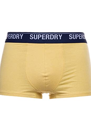 Superdry Mens Multi Double Pack Trunks, Yellow/Grey, XX-Large von Superdry