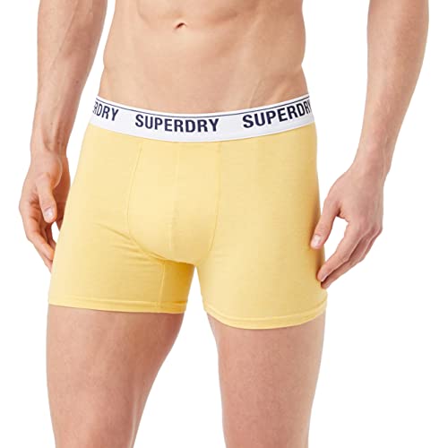 Superdry Mens Multi Single Pack Boxer Shorts, Nautical Yellow Marl, Large von Superdry