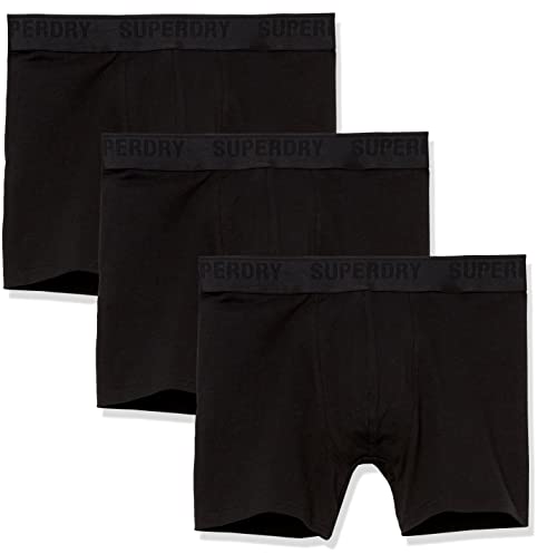 Superdry Mens Multi Triple Pack Boxer Shorts, Black, Small von Superdry