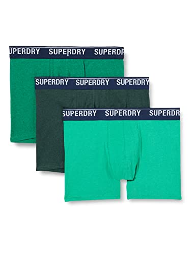 Superdry Mens Multi Triple Pack Boxer Shorts, Enamel/Oregon/Bright Green, Small von Superdry