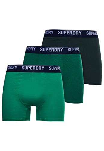 Superdry Mens Multi Triple Pack Boxer Shorts, Enamel/Oregon/Bright Green, X-Large von Superdry