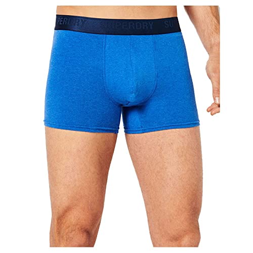 Superdry Mens Multi Triple Pack Boxer Shorts, Navy/Bright Blue/Mazarine, Small von Superdry