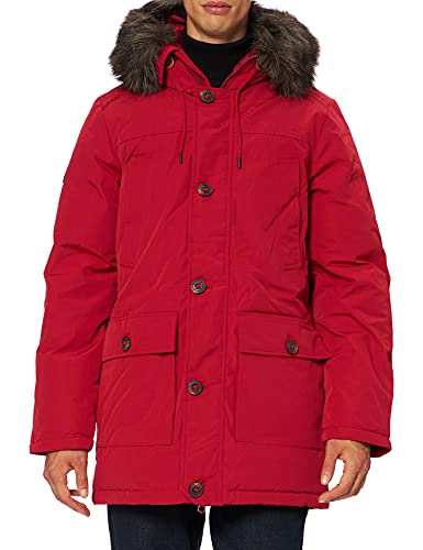 Superdry Mens New Rookie DOWN Parka, Hike Red, XL von Superdry