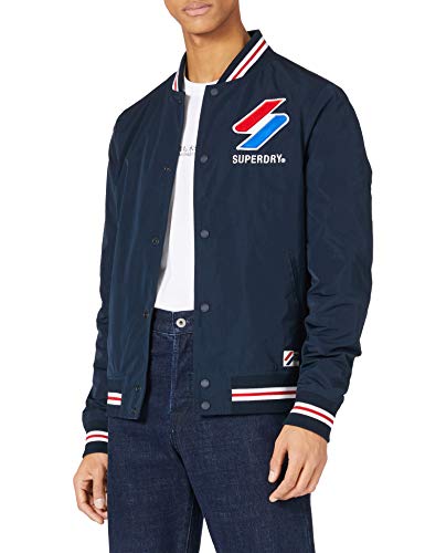 Superdry Mens Nylon Varsity Jacket, Eclipse Navy, L von Superdry