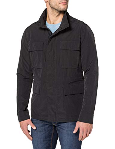 Superdry Mens Ripstop 4 Pocket Jacket, Black, XL von Superdry