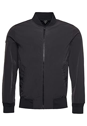 Superdry Mens Ripstop Bomber Jacket, Schwarz, L von Superdry