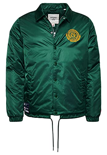 Superdry Mens SNAP Coach Jacket, Dark Green, Large von Superdry