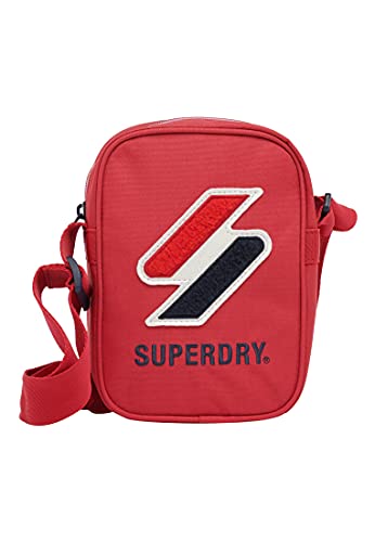 Superdry Mens Sportstyle Side Shoulder Bag, Risk Red, One Size von Superdry