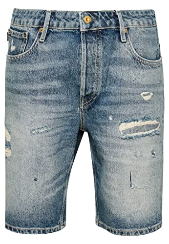 Superdry Mens Straight Jeans-Shorts, Felix Ripped Vintage, 36 von Superdry