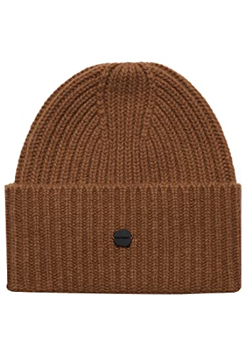 Superdry Mens Studios Premium Ribbed Beanie Hat, Camel, One Size von Superdry