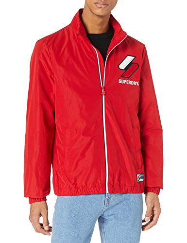 Superdry Mens Track Cagoule Jacket, Varsity Red, XL von Superdry