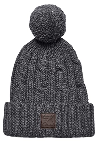 Superdry Mens Trawler Cable Beanie Hat, Zinc Marl, One Size von Superdry