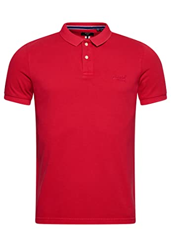 Superdry Mens Vint Destroy Polo Polohemd, Raspberry Pink, Medium von Superdry