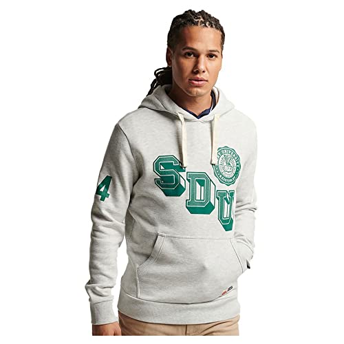 Superdry Mens Vintage Athletic Hood Kapuzenpullover, Glacier Grey Marl, M von Superdry