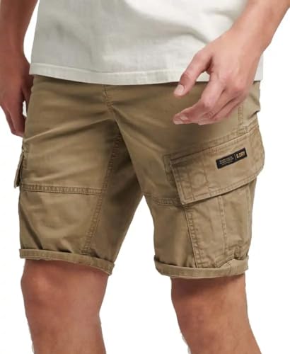 Superdry Mens Vintage CORE Cargo Short Cargos, Dress Beige, 30 von Superdry