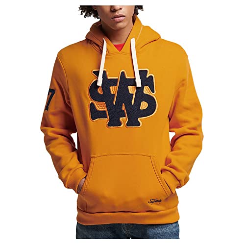 Superdry Mens Vintage Collegiate Hood Kapuzenpullover, Track Gold, M von Superdry