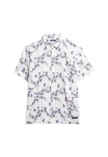 Superdry Mens Vintage Hawaiian Shirt Hemd mit Button-Down-Kragen, Optic Blossom, XX-Large von Superdry