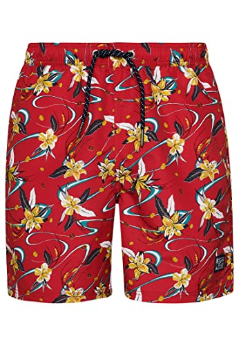 Superdry Mens Vintage Hawaiian Swimshort W2-Swim Shorts, Red Lily AOP, XX-Large von Superdry