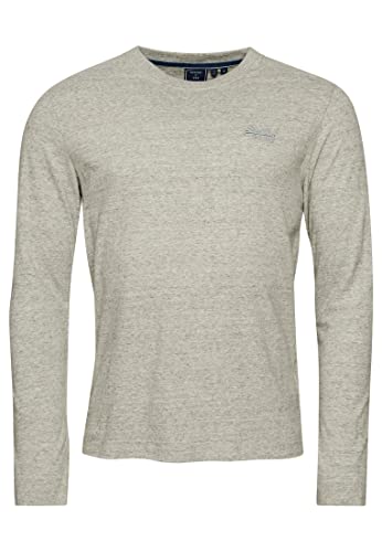 Superdry Mens Vintage Logo EMB L/S TOP T-Shirt, Athletic Grey Marl, Medium von Superdry