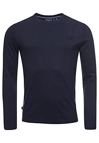 Superdry Mens Vintage Logo EMB LS TOP Shirt, Eclipse Navy, XXL von Superdry
