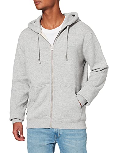 Superdry Mens Vintage Logo EMB Ziphood BB Hooded Sweatshirt, Athletic Grey Marl, L von Superdry