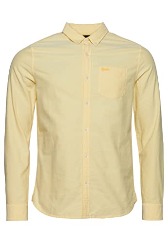 Superdry Mens Vintage Oxford Shirt Hemd mit Button-Down-Kragen, Collegiate Yellow, XX-Large von Superdry