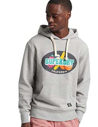 Superdry Mens Vintage SURF Ranchero Hood Kapuzenpullover, Light Grey Marl, M von Superdry