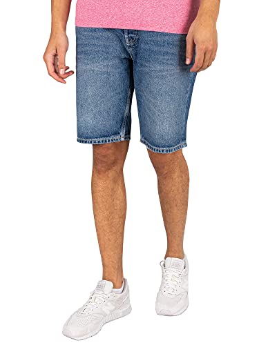 Superdry Mens Vintage Straight Jeans-Shorts, Mariposa Light Faded, 34 von Superdry